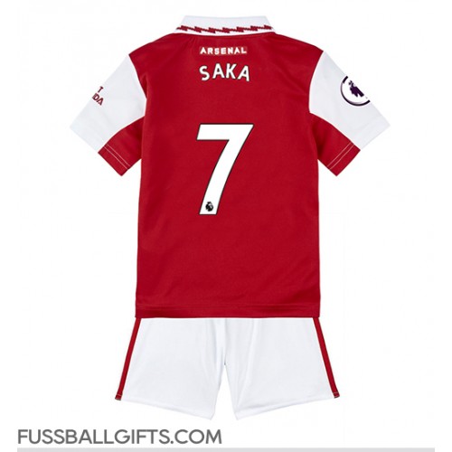 Arsenal Bukayo Saka #7 Fußballbekleidung Heimtrikot Kinder 2022-23 Kurzarm (+ kurze hosen)